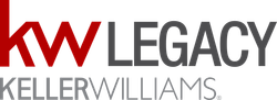 The kw legacy keller williams logo is red and black on a white background.