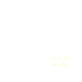 A white background with yellow text that says `` click for profile ''.