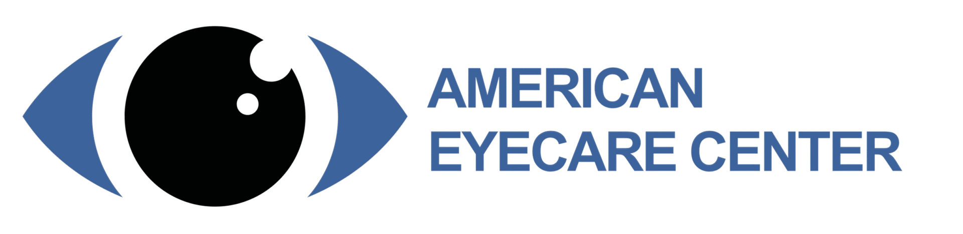American Eyecare Center logo with blue eye graphic and text