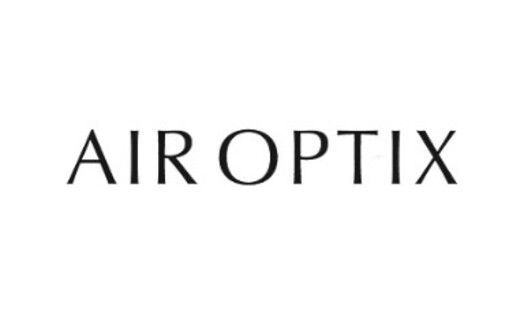 AIR OPTIX logo in black serif text on a white background