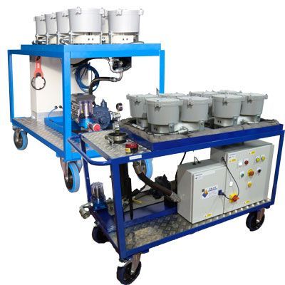 8 Unit Filtration Systems, with magnetic filter and particlae counters fitted.