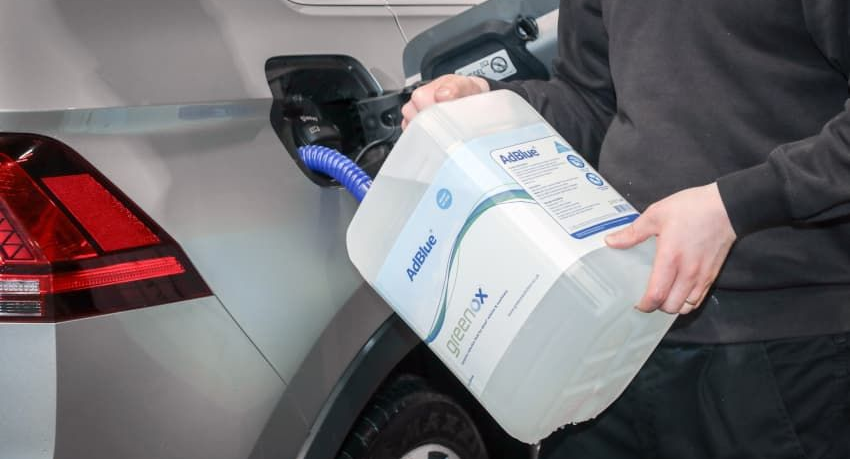 Car being filled with AdBlue