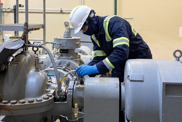 Industrial machinery fluid sampling equipment