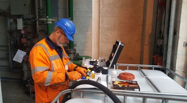 Engineer on-site oil testing