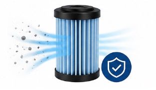 a filter removingparticles from the air