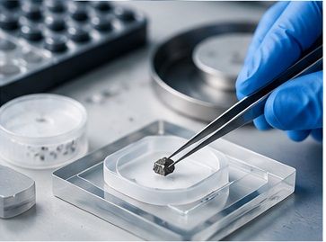 Sample being prepared for LIBS/ Advanced Microscopy