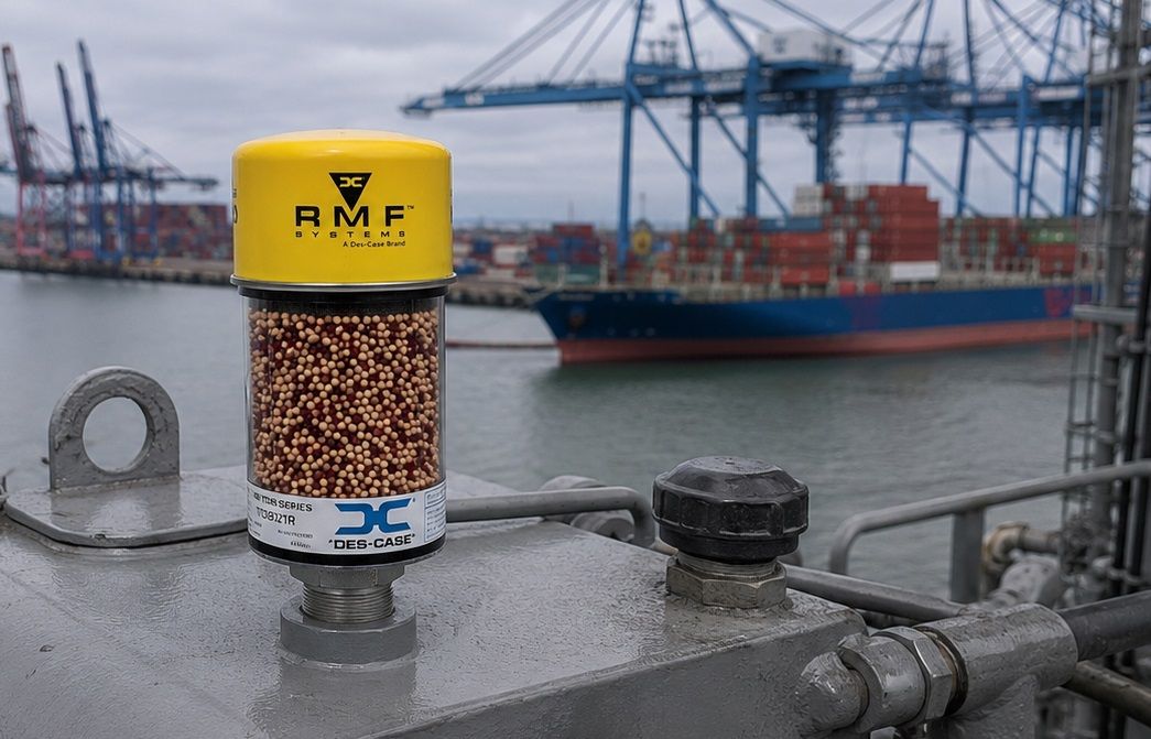 RMF desiccant breather fitted to mariune equipment