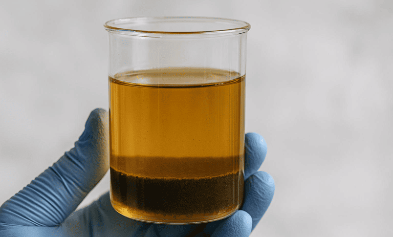 Diesel Sample showing heavy contamination