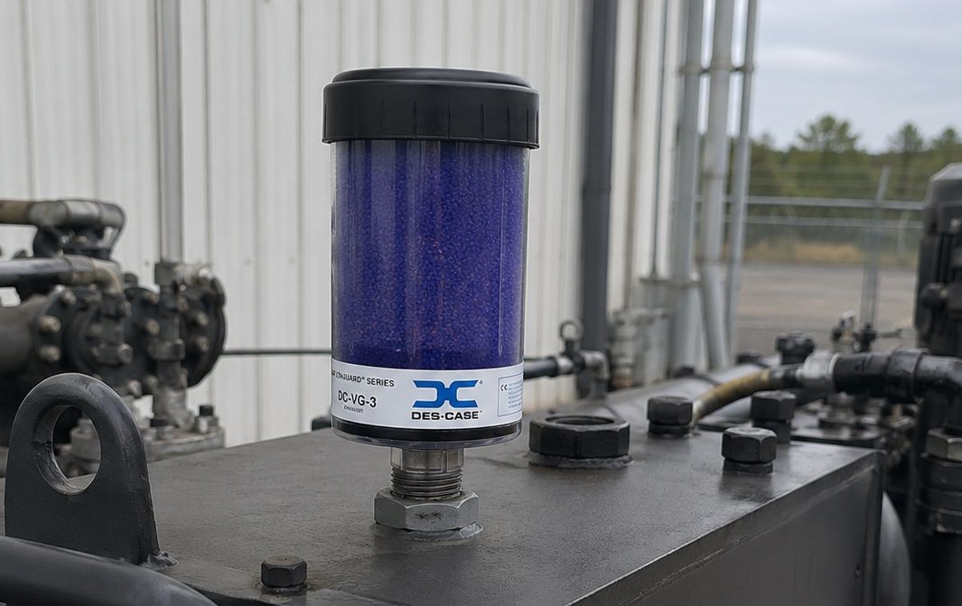 Des-Case VG3 Breather fitted to Storage Tank