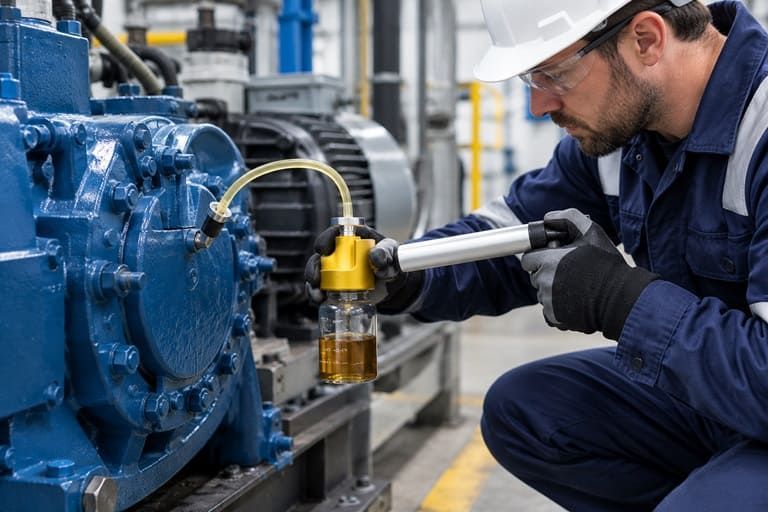 Oil sampling equipment for lubricant condition monitoring