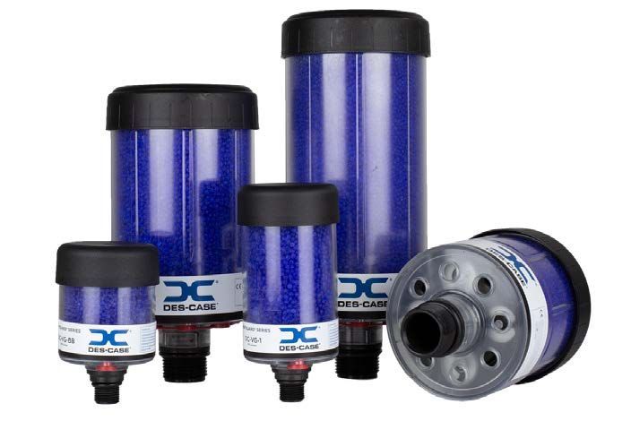 Collection of des-case ventguard desiccant breathers
