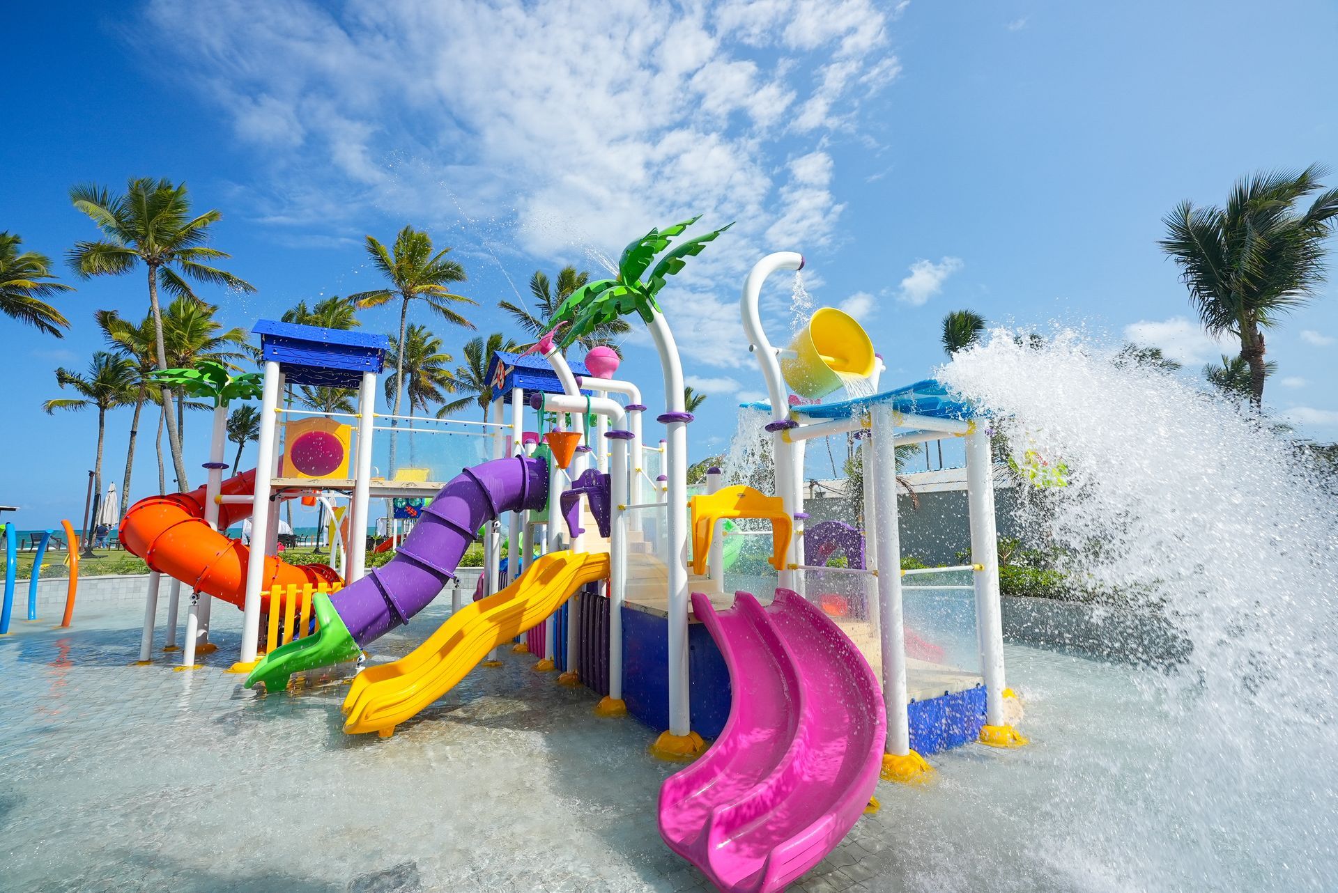 Um parque aquático porto alto resort