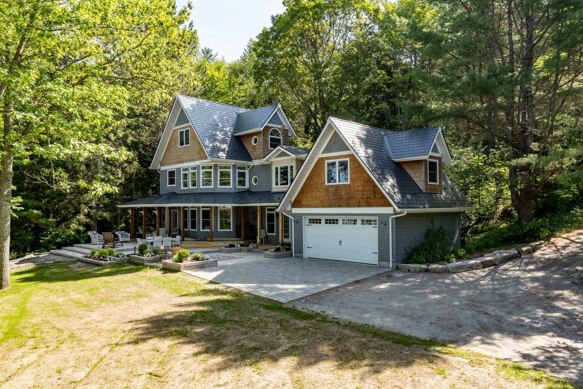 Arched Roof Metal Shingles on Quonset House