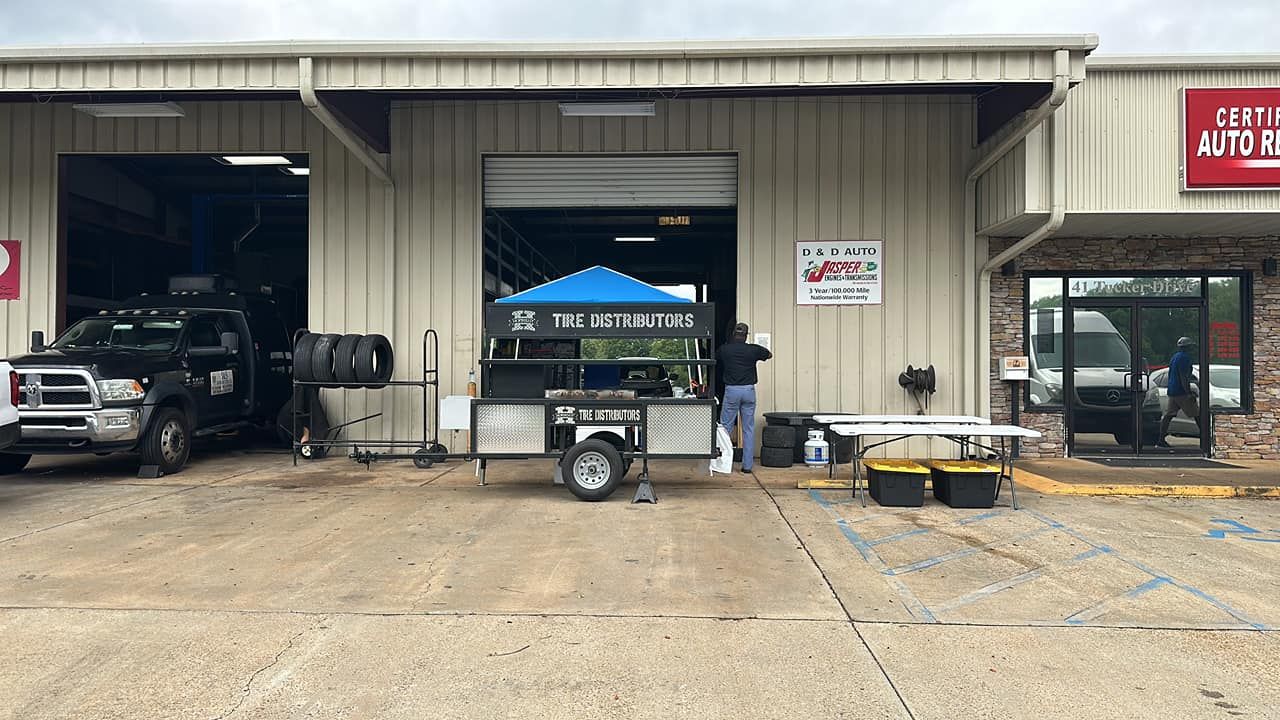 D&D Auto LLC Shop Exterior With Tire Service Area In Wetumpka AL | D&D Auto, LLC