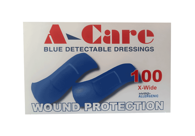 Blue Detectable Extra Wide Adhesive Strips 100/Pk — Tingalpa, Qld — A1 First Aid Supplies