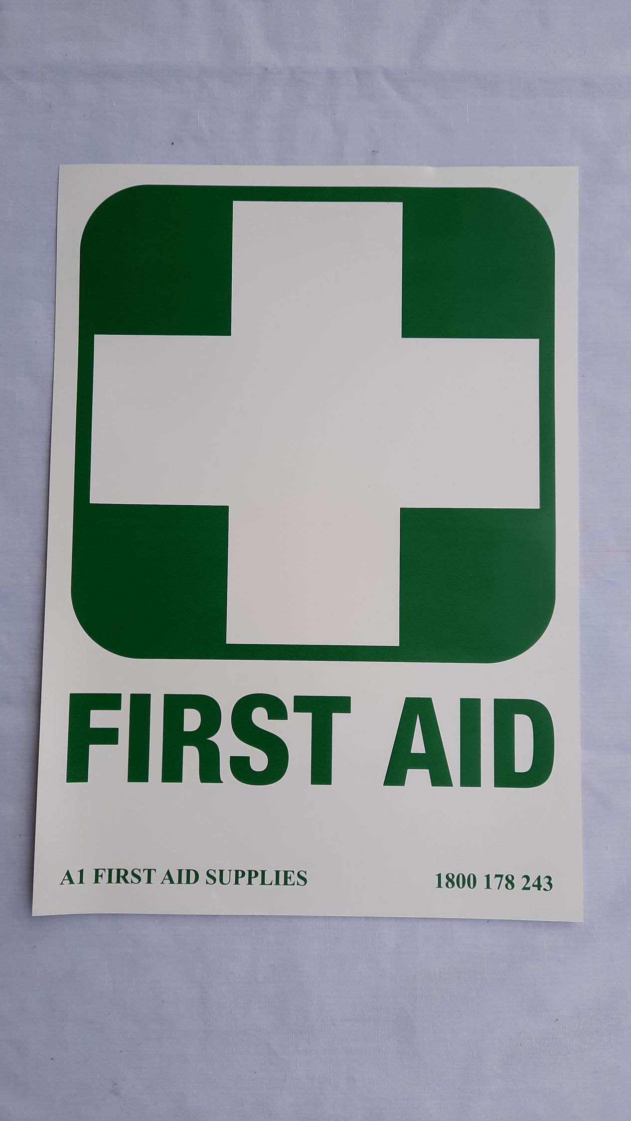 First Aid Sign – A4 Size — Tingalpa, Qld — A1 First Aid Supplies
