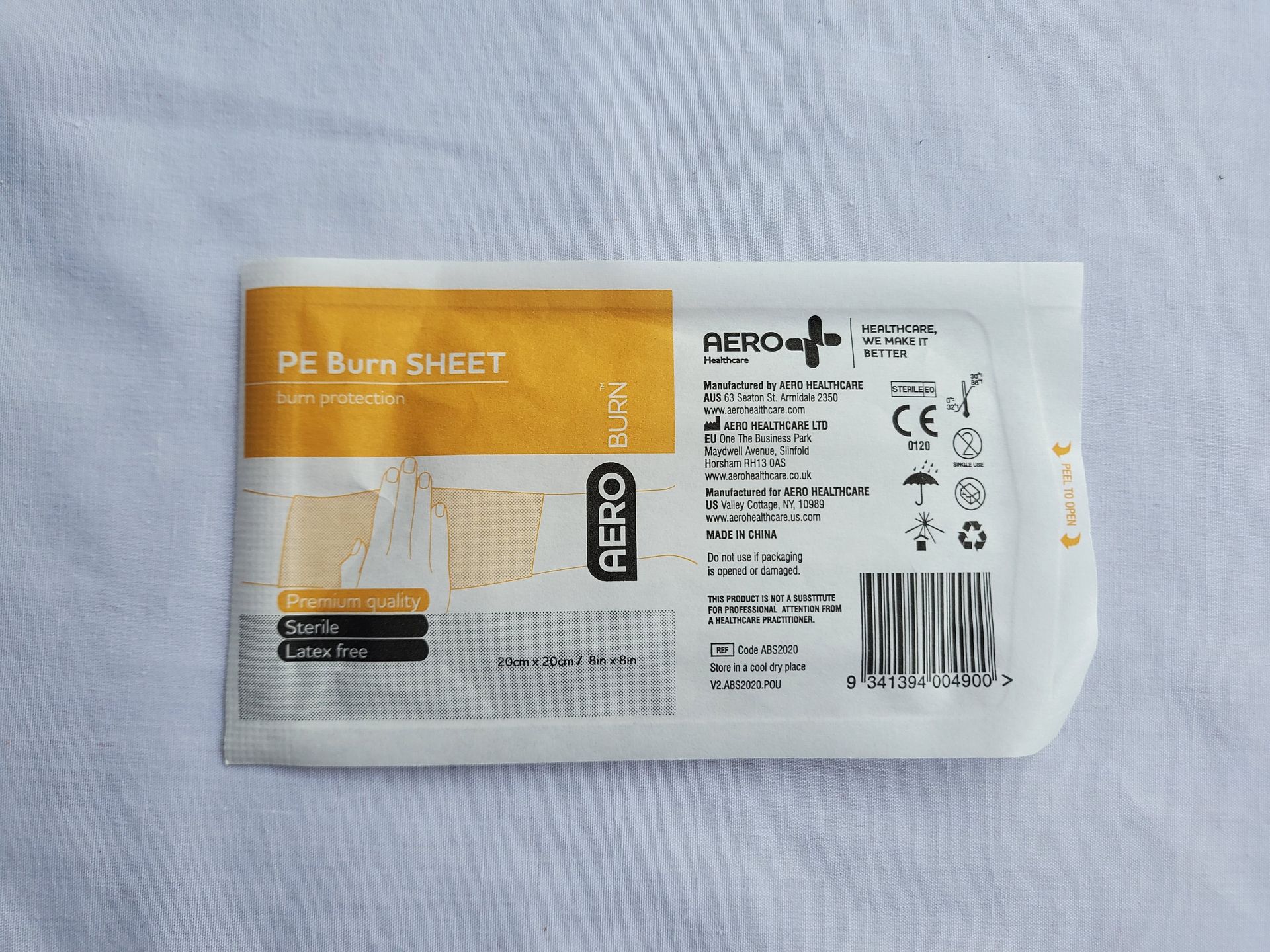 Pe Burn Sheet 62cm x 20cm — Tingalpa, Qld — A1 First Aid Supplies
