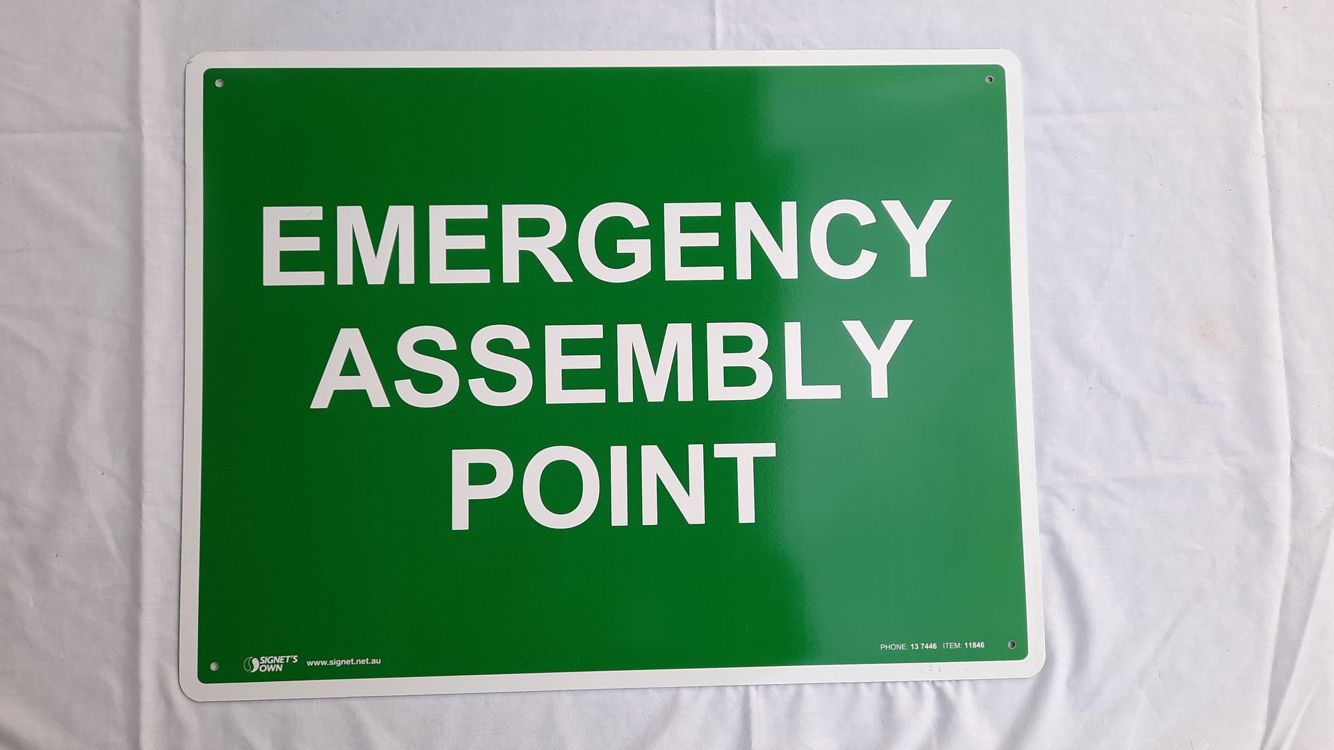 Emergency Assembly Sign — Tingalpa, Qld — A1 First Aid Supplies