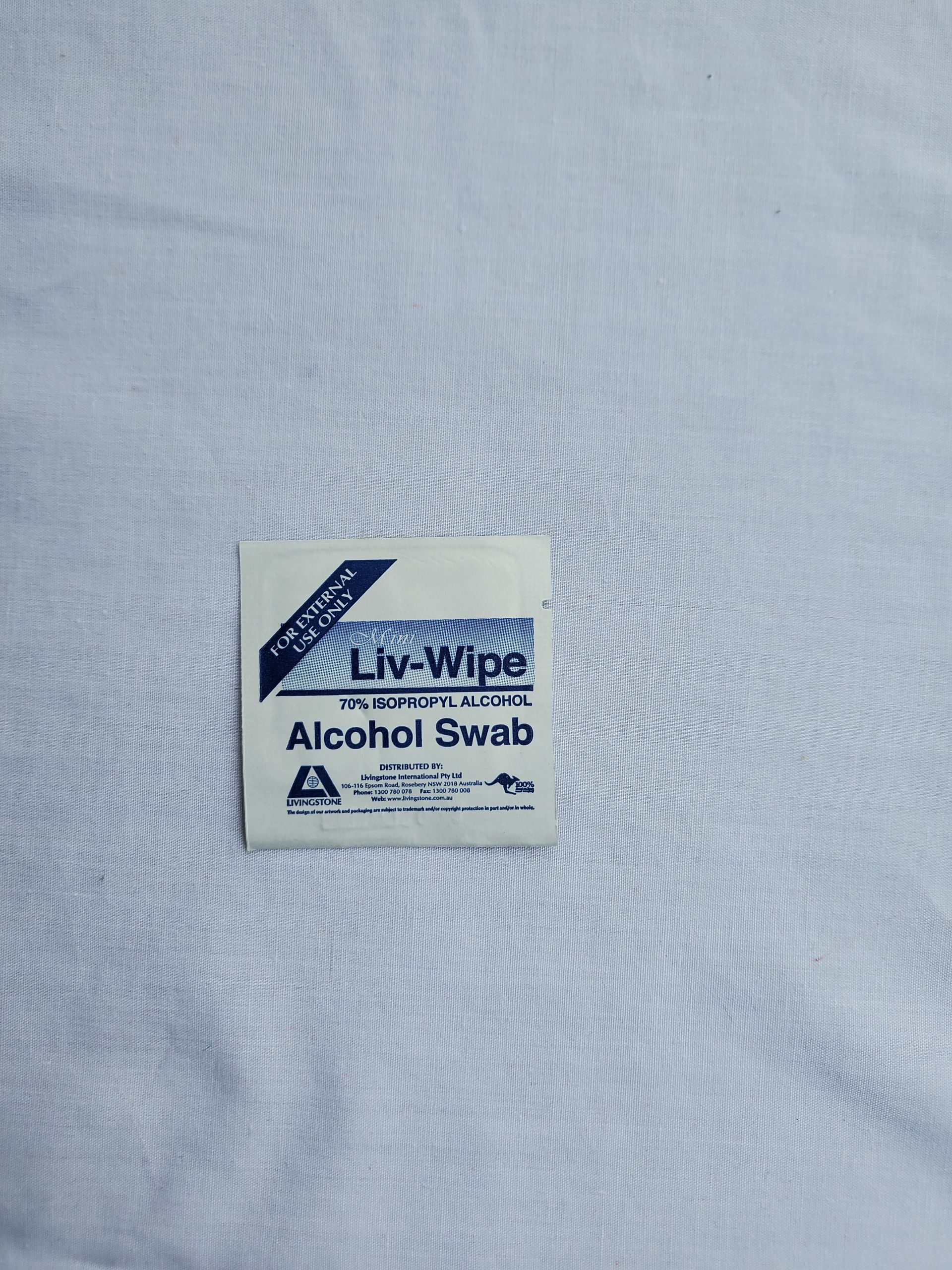Alcohol Swabs 65mm x 30mm, Single — Tingalpa, Qld — A1 First Aid Supplies