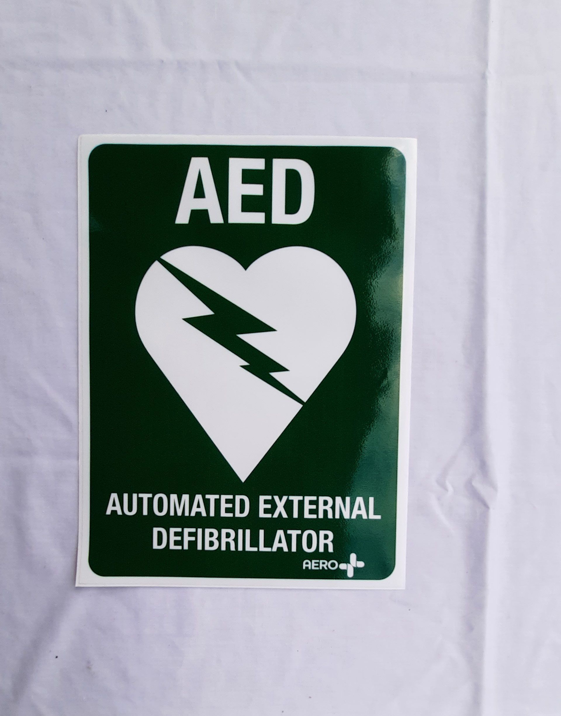 AED Labe A4 Size — Tingalpa, Qld — A1 First Aid Supplies