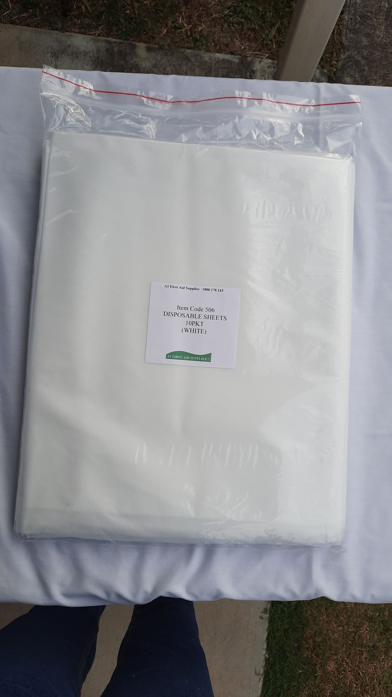 White Sheets Disposable — Tingalpa, Qld — A1 First Aid Supplies