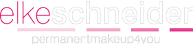 Ein rosa-weißes Logo für ein Permanent-Make-up-Unternehmen