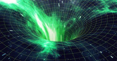 Image showing a an illustration of a black hole