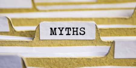 Image showing file folders with one labeled Myths