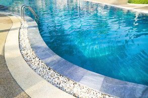 newly completed pool after construction.