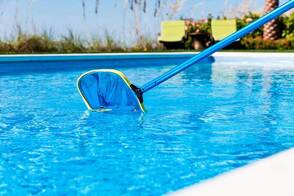 filtering out dirt from the pool for safe swimming