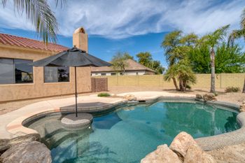 pool landscape aftere cleaning