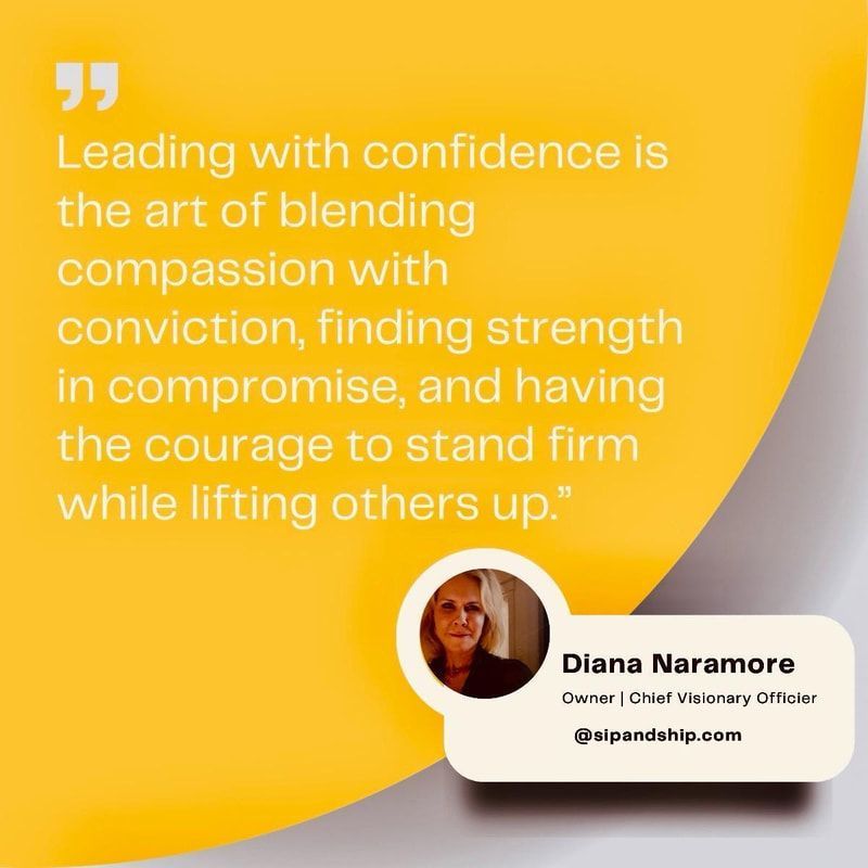 Yellow quote graphic with white text and a small portrait card at bottom right.