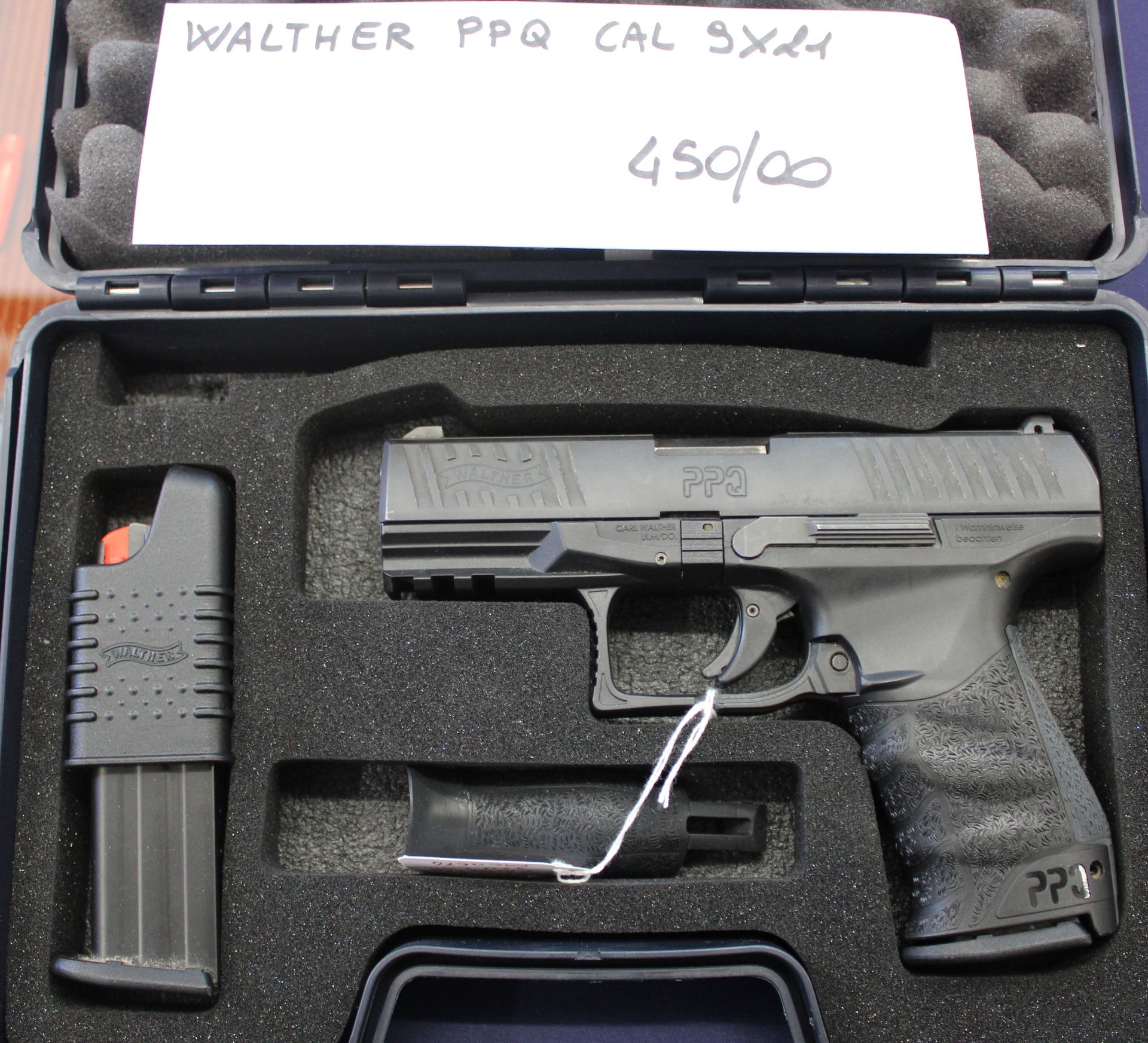 Pistola semiautomatica Walther PPQ calibro 9x21.
Prezzo di 450,00€