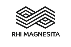 Um logotipo para uma empresa chamada rhi magnesita 