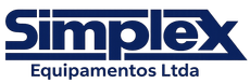 O logotipo da simplex equipments ltd é azul e branco