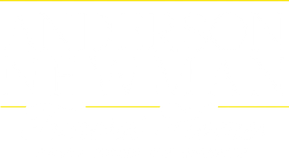 A white logo for a funeral home on a white background.
