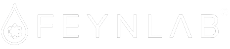 The FEYNLAB logo featuring a water drop icon containing a stylized flower shape followed by the brand name in text.