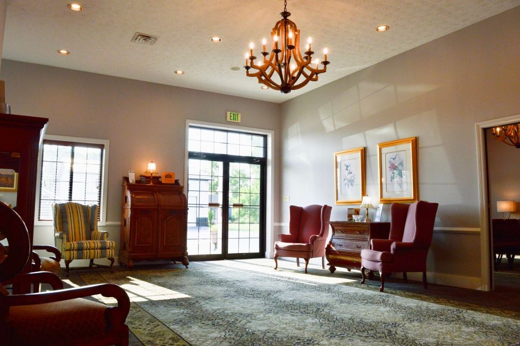 Foyer of Eric MD Bell Funeral Home & Cremation Services in Pittsboro, IN.