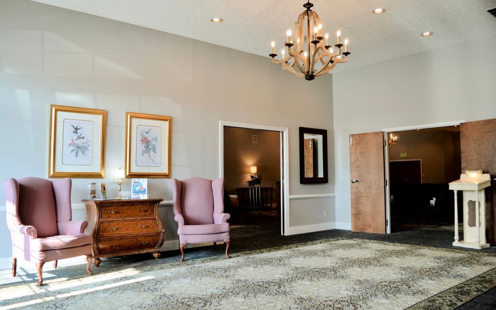 Interior view of Eric MD Bell Funeral Home & Cremation Services in Pittsboro, IN.
