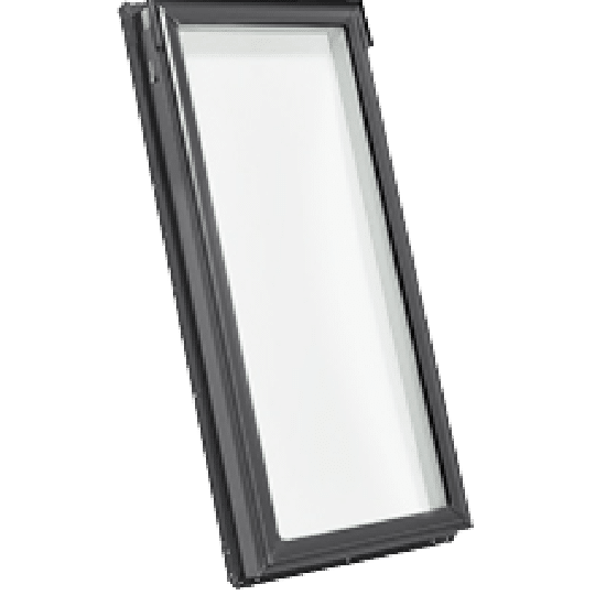 A picture of a skylight window on a white background.