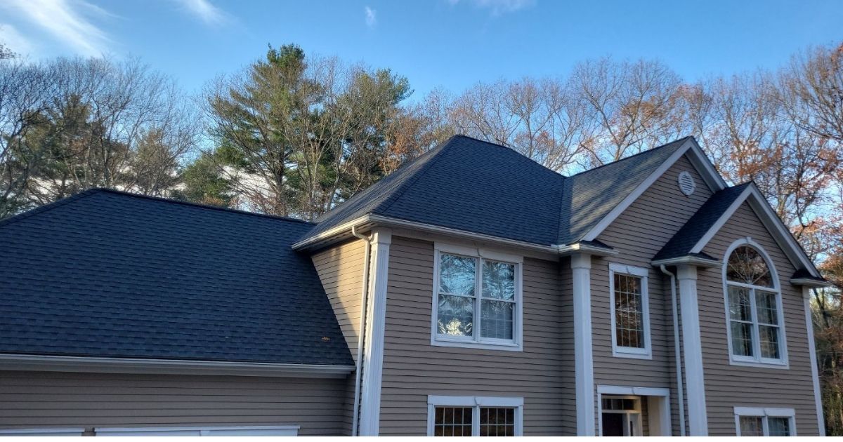 Home with a new roof