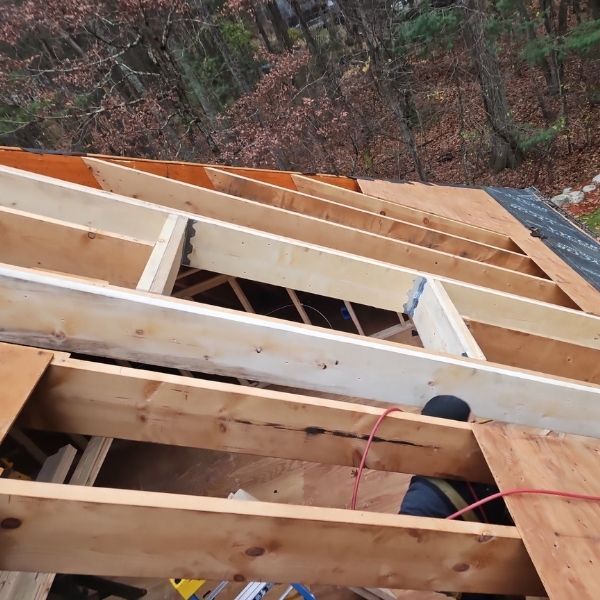 New framing on the roof