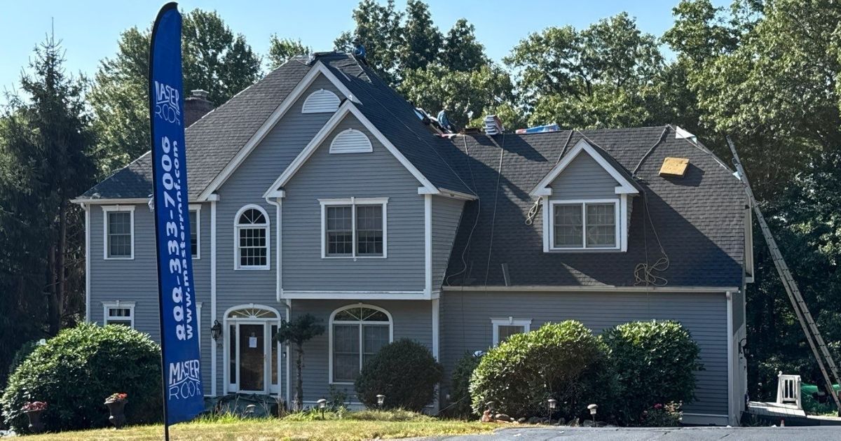 Home with new roof