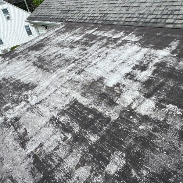 deteriorated flat roofing
