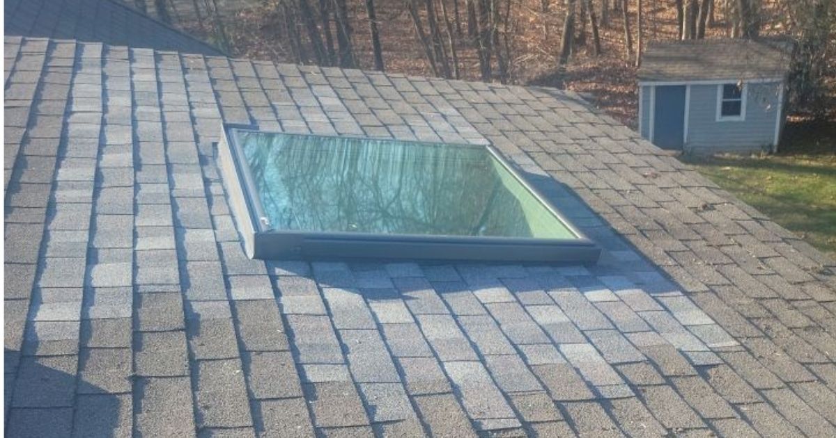 Skylight shown on a roof