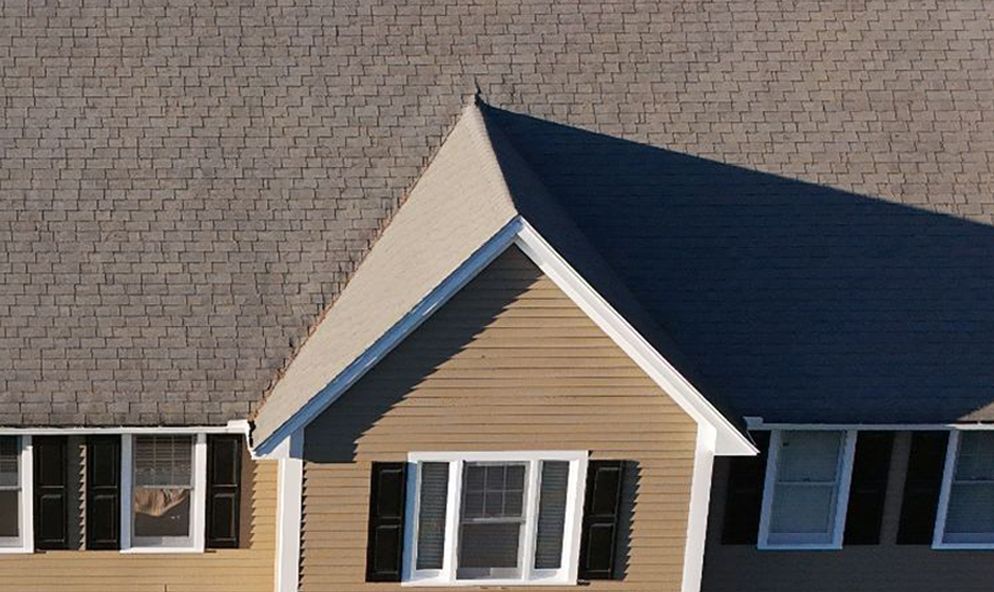 worn, 3-tab-shingles, with granule loss