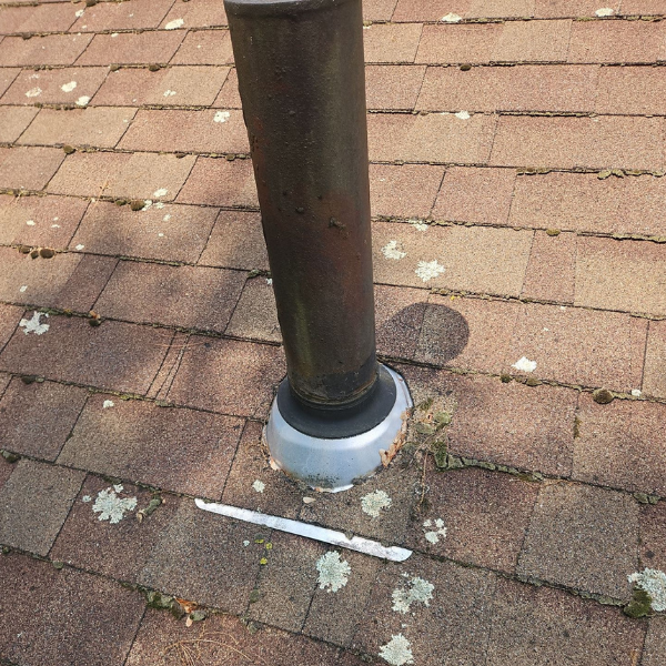 Aged and deteriorated boot pipe