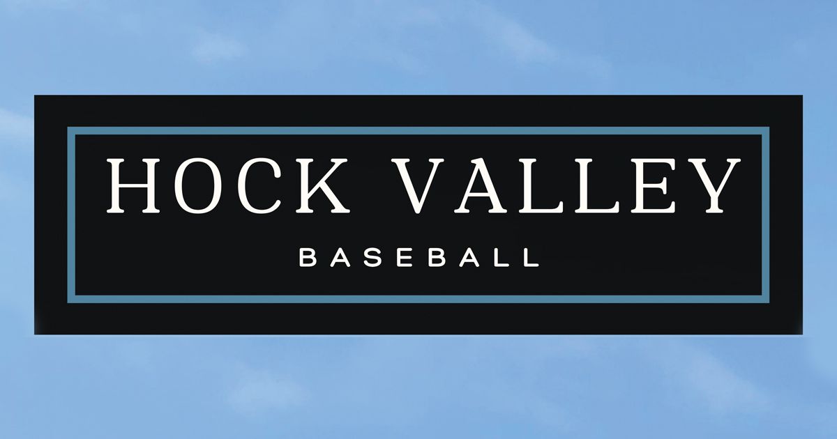 Hock Valley Baseball logo: black rectangle with white text 