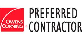 The logo for owens corning is a preferred contractor