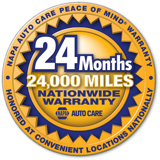24 Months 24,000 Miles Nationwide Warranty NAPA Auto Care | Manassas Auto & Tire